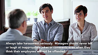 Harassment Prevention Made Simple For Managers thumbnails on a slider