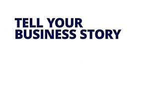 Tell Your Business Story thumbnails on a slider