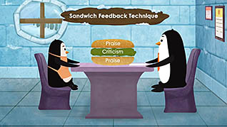 Effective Feedback: Sandwich Feedback thumbnails on a slider