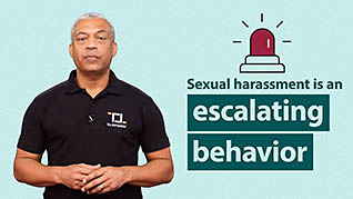 Anti Sexual Harassment Training thumbnails on a slider