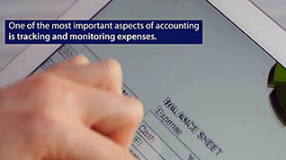 Small Business Management: Accounting thumbnails on a slider