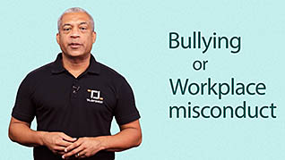 Anti Workplace Harassment Training thumbnails on a slider