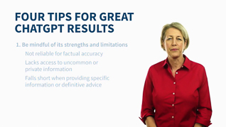 AI: Four Tips for Great ChatGPT Results course thumbnail