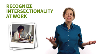 Recognize Intersectionality At Work thumbnails on a slider
