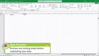 Mastering Excel 365 – Advanced Part 4: Data Consolidation And Subtotals thumbnails on a slider