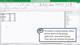 Mastering Excel 365 – Advanced Part 5: PivotTables And Macros thumbnails on a slider